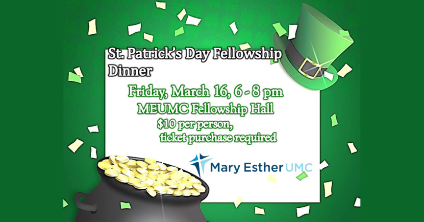 St Patrick'S Day Dinner
 St Patrick s Day Fellowship Dinner March 16 2018