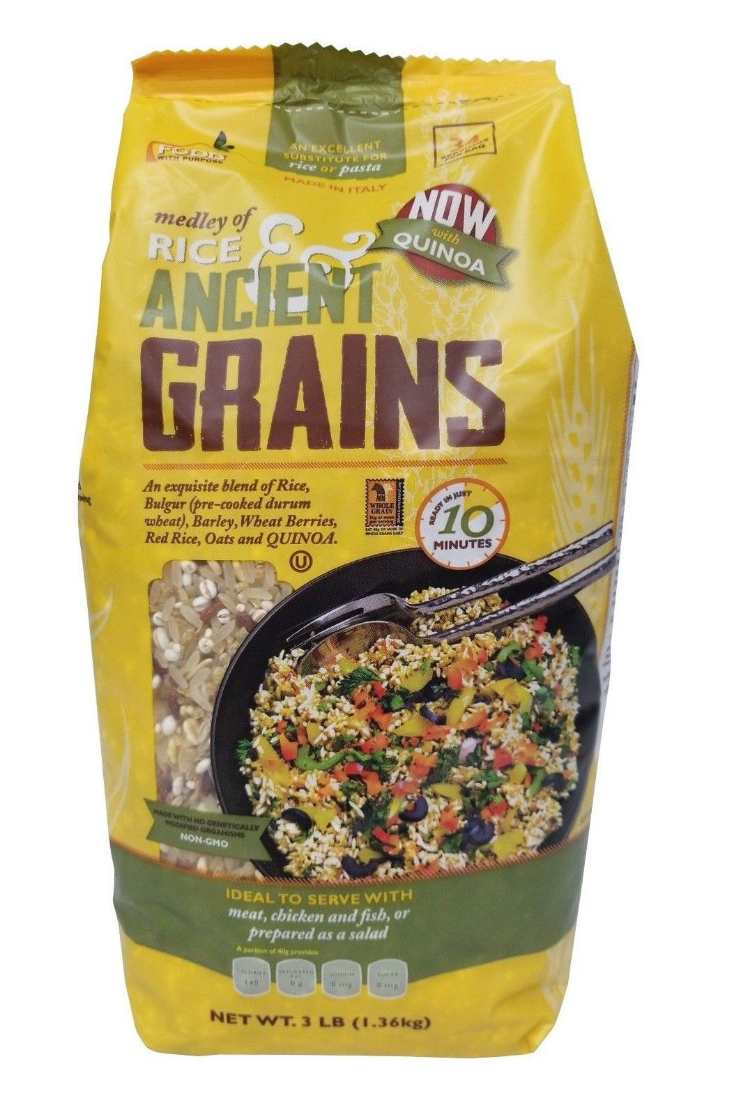 Ancient Grain Quinoa
 Food with Purpose Medley of Rice & Ancient Grains with