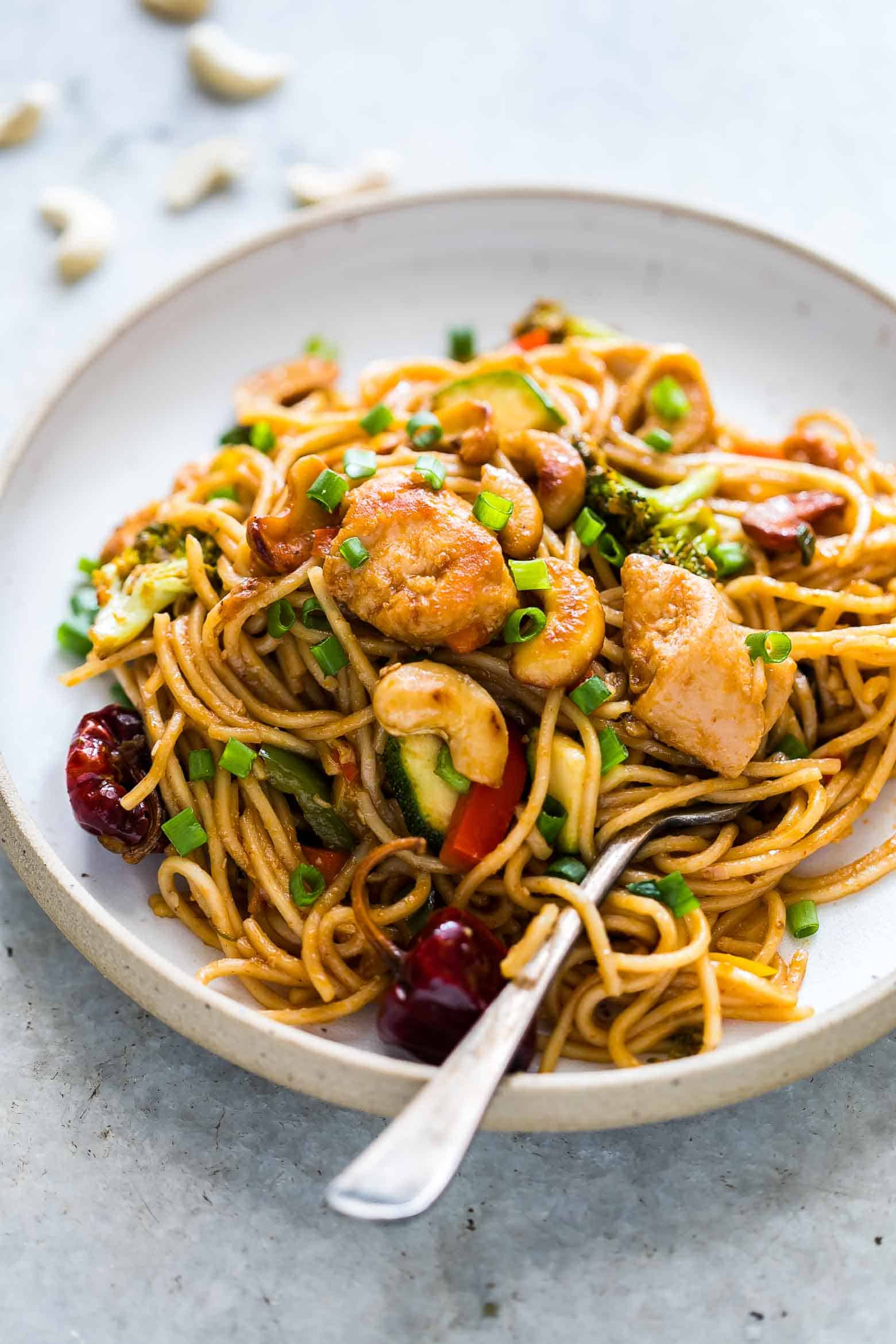 Asian Noodle Stir Fry Recipes
 Chinese Cashew Chicken Noodles Stir Fry Under 30 minutes