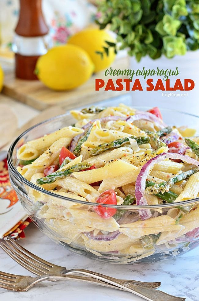 Asparagus Pasta Salad
 Asparagus Pasta Salad with Creamy Lemon Dressing