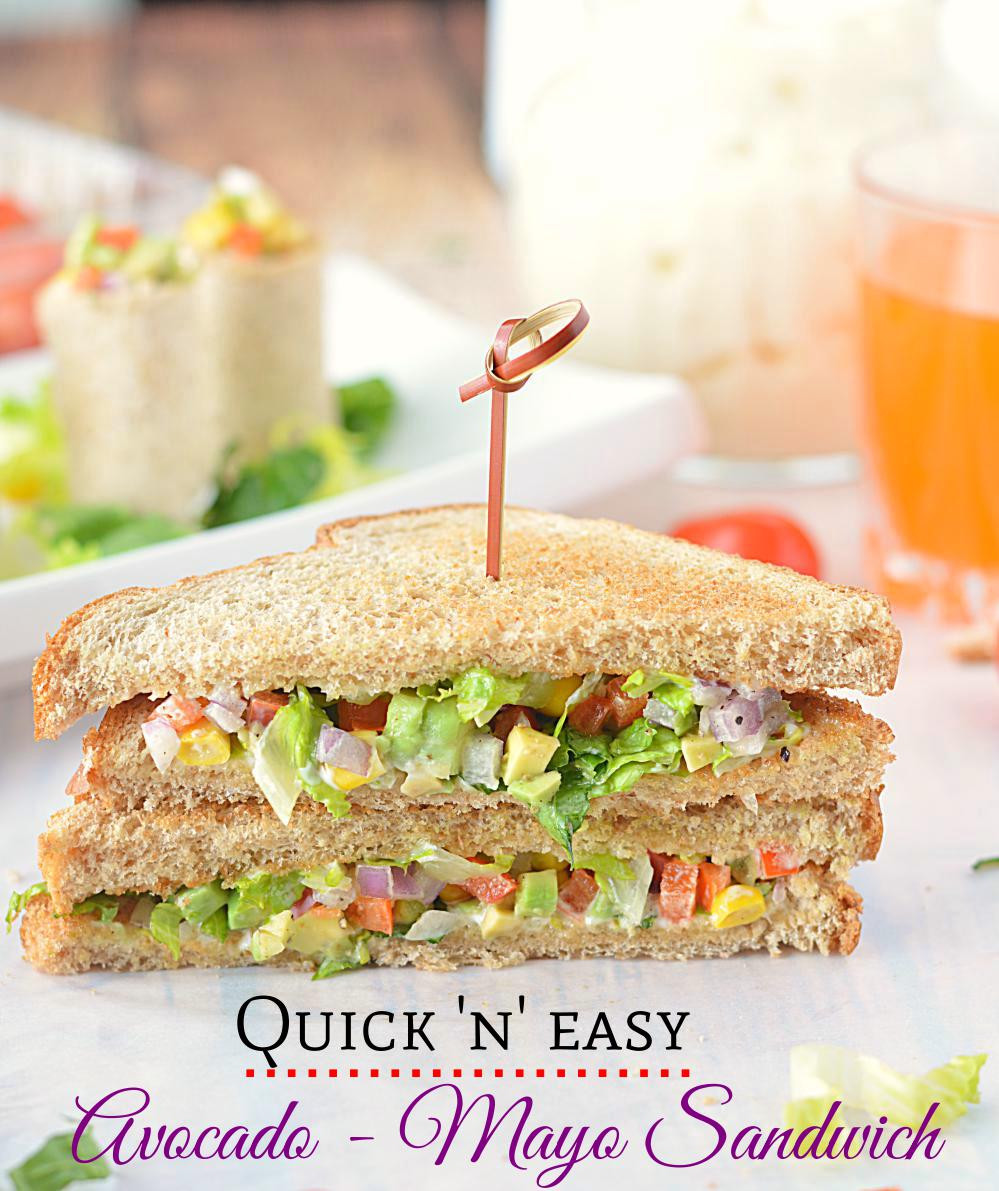 Avocado Sandwich Recipes
 Quick and Easy Avocado Mayo Sandwich