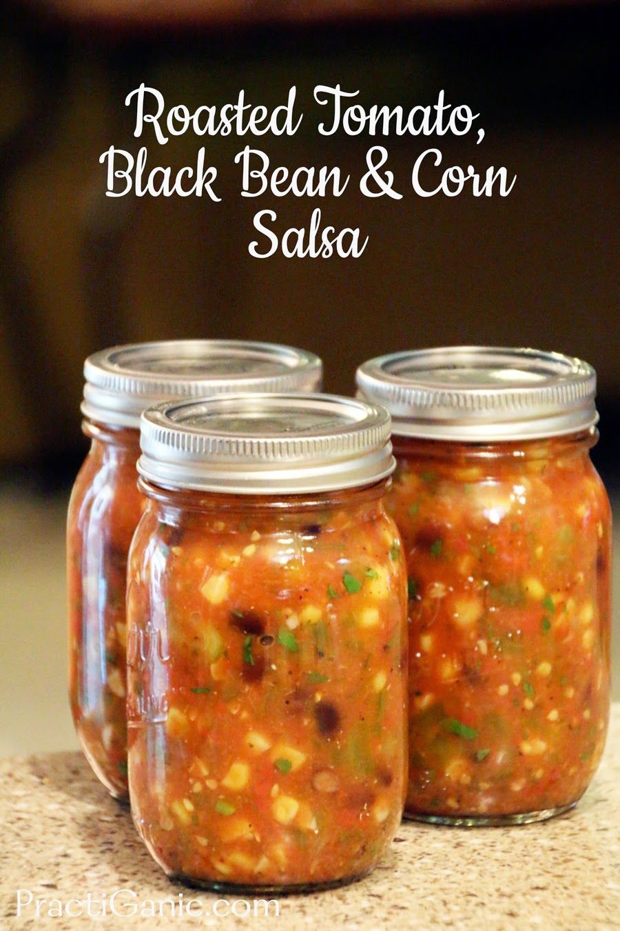 Award Winning Salsa Recipe for Canning Beautiful Roasted tomato Black Bean and Corn Salsa