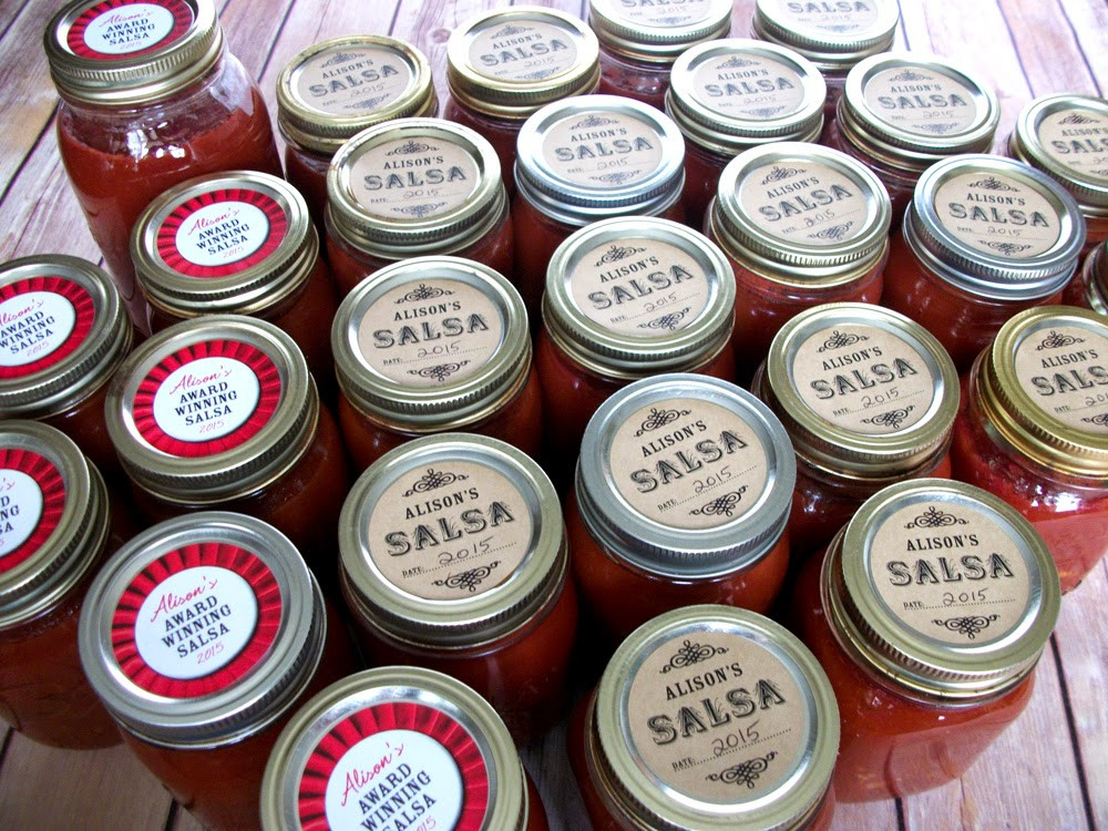Award Winning Salsa Recipe For Canning
 Colorful Adhesive Canning Jar Labels My first batch of