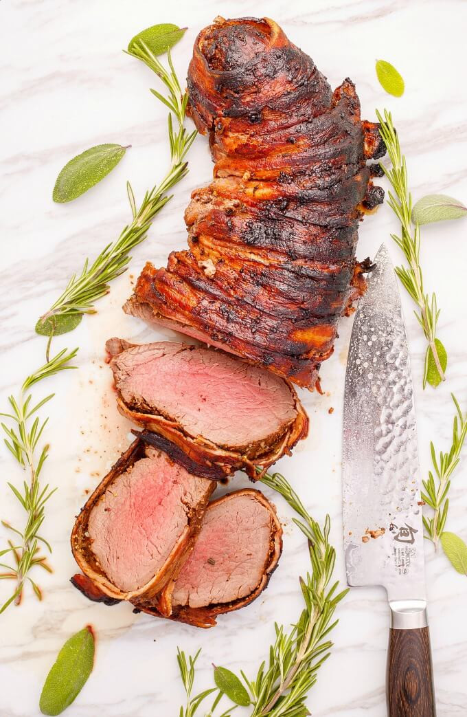 Bacon Wrapped Beef Tenderloin
 Bacon Wrapped Balsamic and Rosemary Beef Tenderloin The