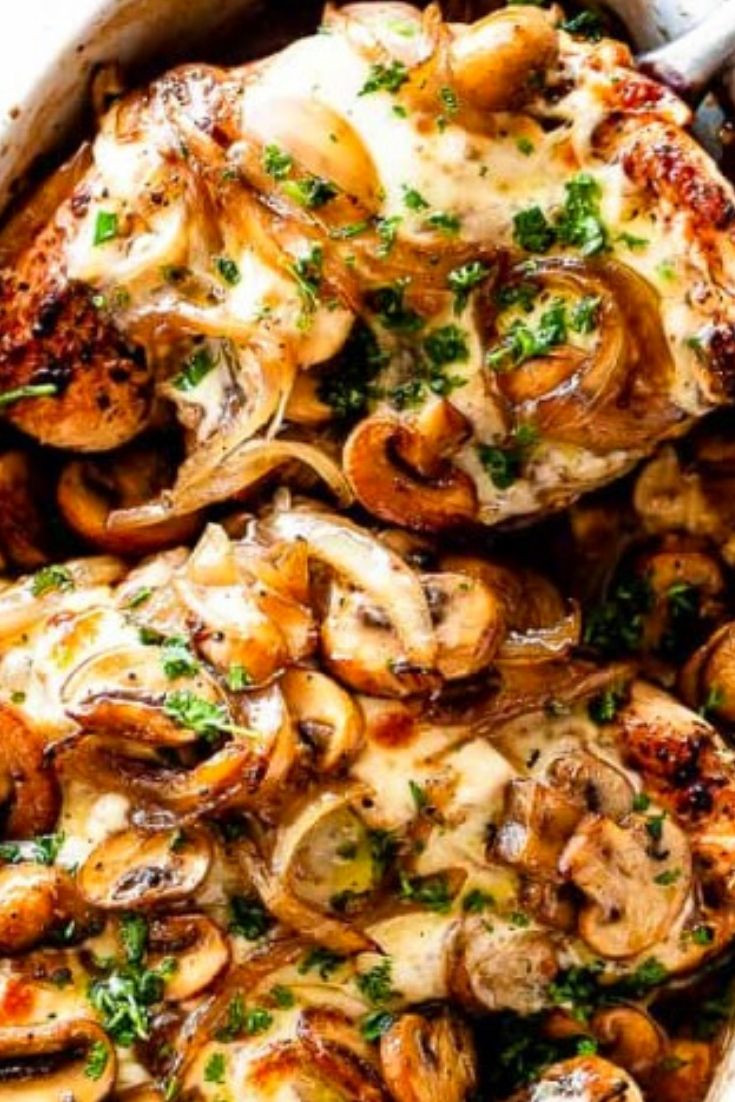 Baked Chicken Breast With Mushrooms
 Cheesy Baked Chicken Breasts With Mushrooms di 2020