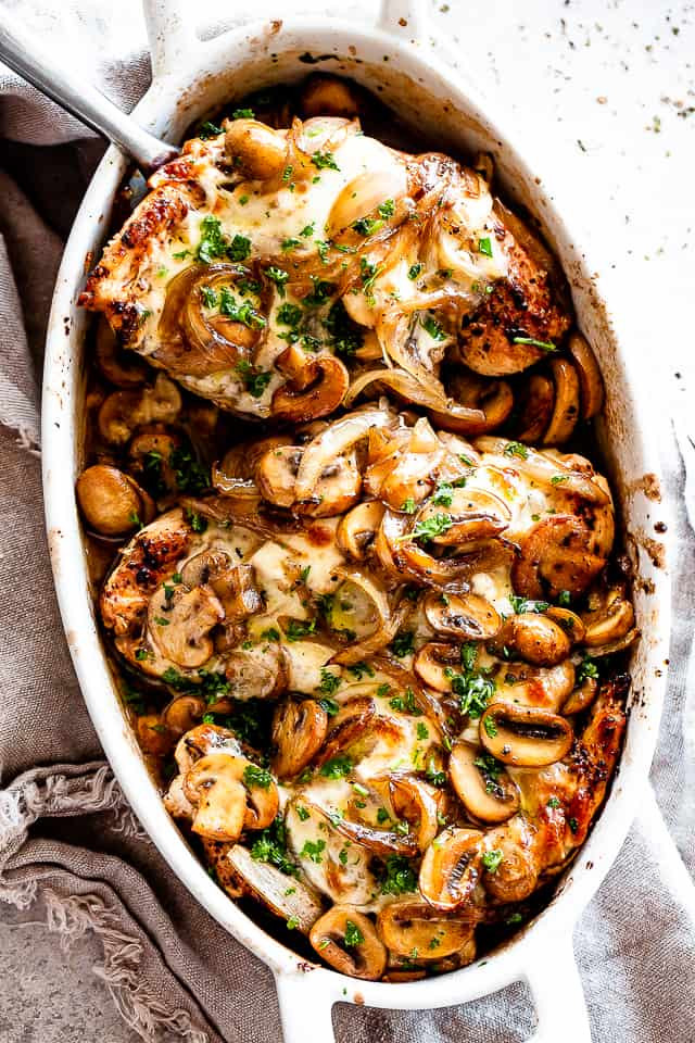 Baked Chicken Breast With Mushrooms
 Easy Cheesy Baked Chicken Breasts with Mushrooms
