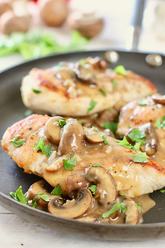 Baked Chicken Breast With Mushrooms
 Easy Chicken Breasts with Mushroom Pan Sauce