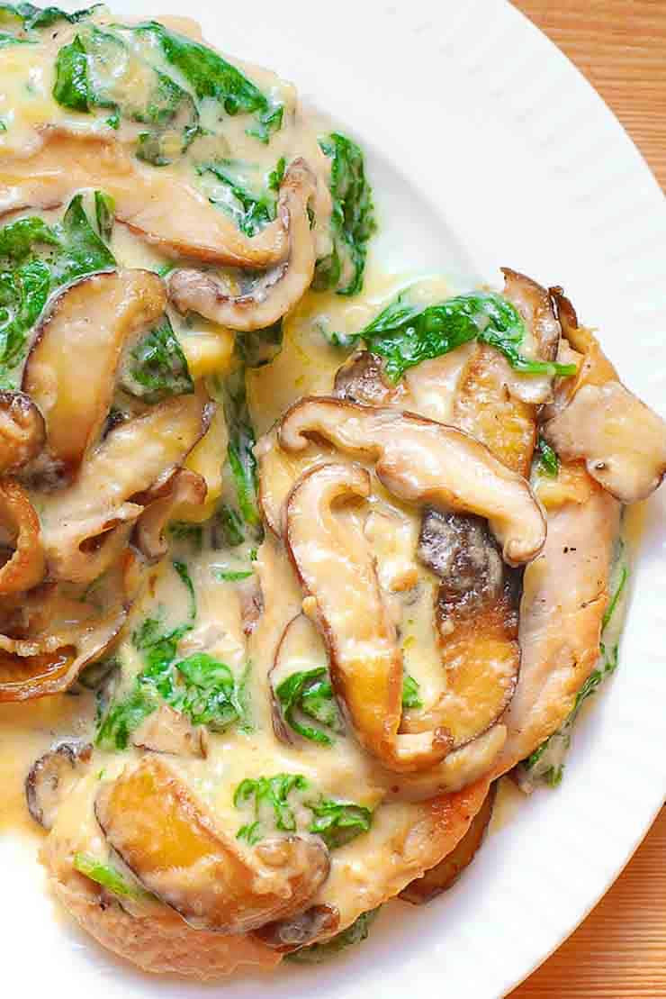 Baked Chicken Breast With Mushrooms
 Creamy Spinach and Mushroom Chicken What s In The Pan