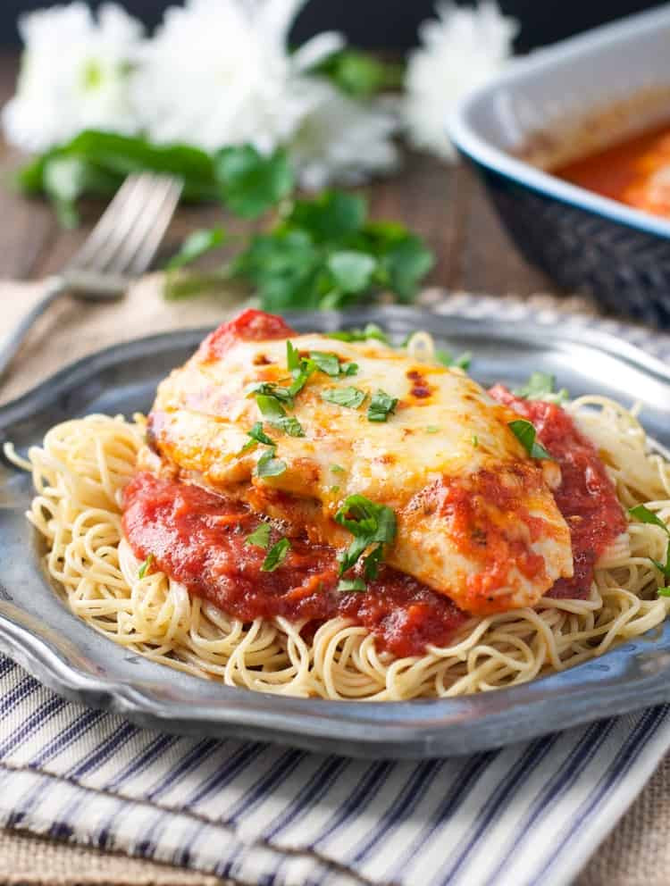 Baked Dinners Ideas
 Dump and Bake Healthy Chicken Parmesan a Video  The