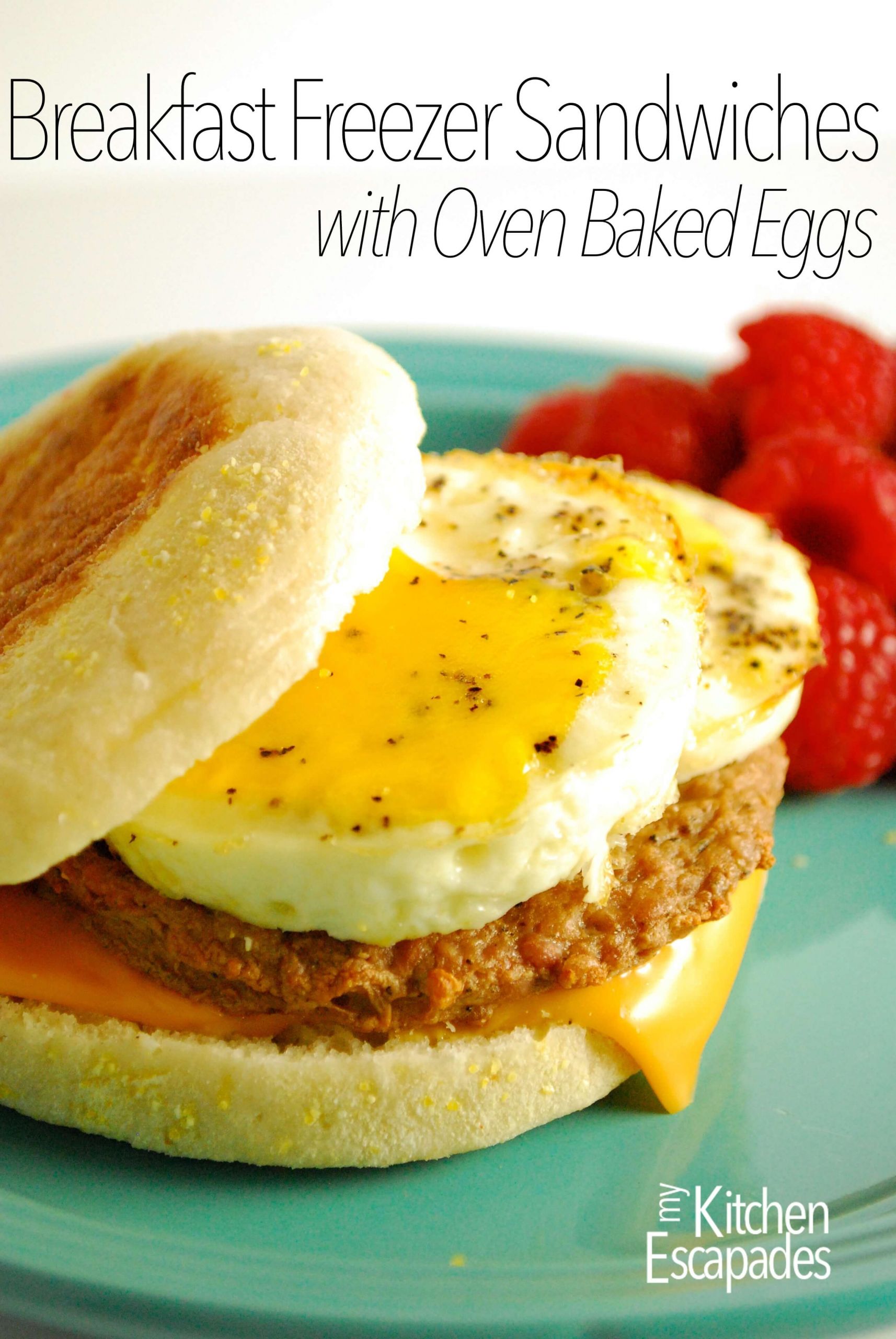 Baked Eggs For Breakfast Sandwiches
 Freezer Breakfast Sandwich with Oven Baked Eggs