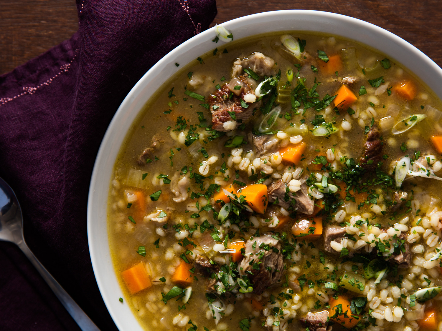 Barley Beef Soup
 For the Best Beef Barley Soup Treat It Like a Stew