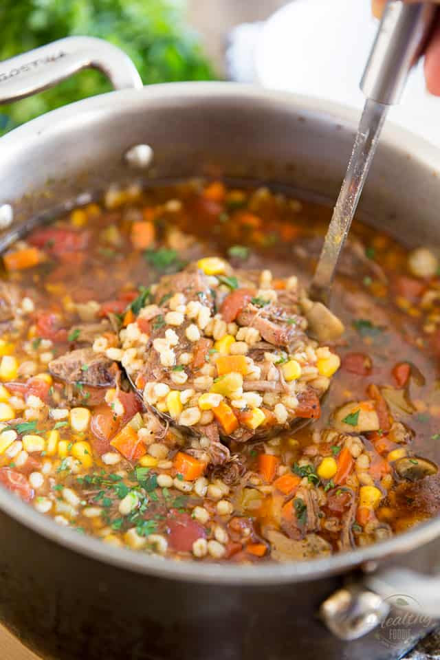 Barley Beef Soup
 forting Beef and Barley Soup • The Healthy Foo