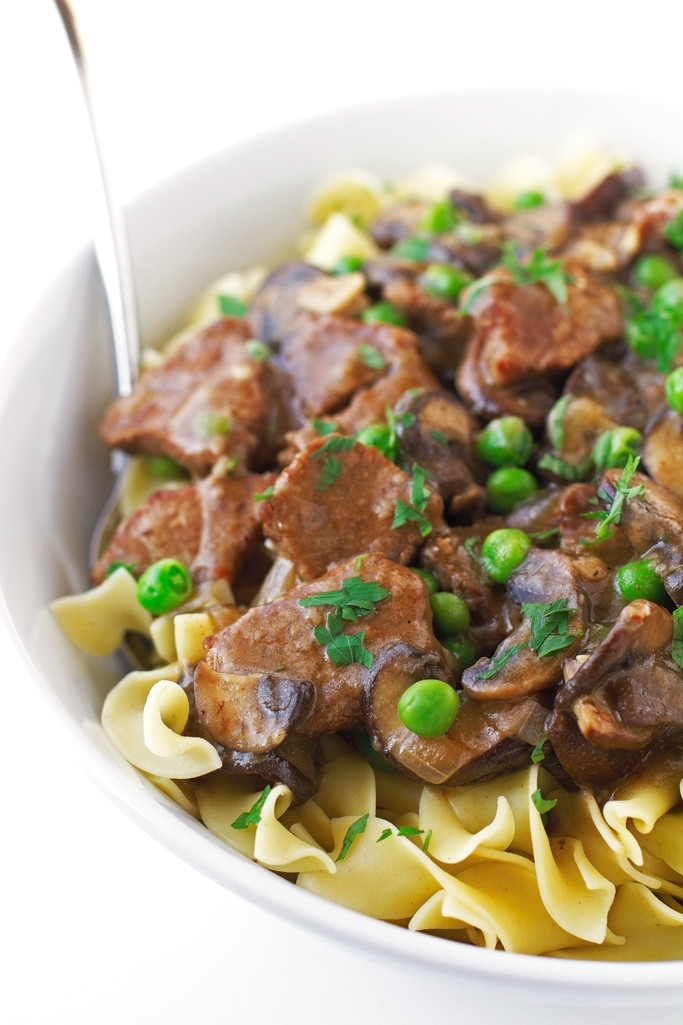 Beef Stew With Noodles
 Beef Stew with Mushrooms Over Egg Noodles Recipe