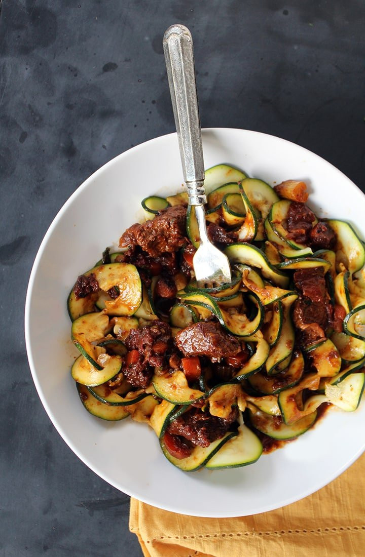 Beef Stew With Noodles
 Inspiralized Hearty & Healthy Beef Stew with Zucchini Noodles