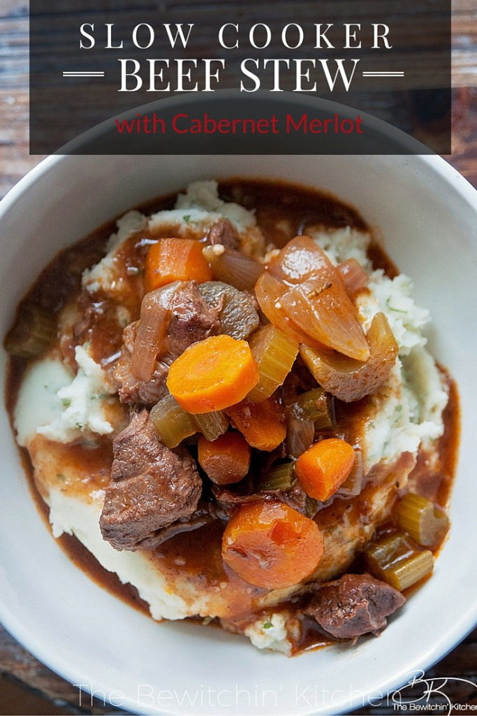 Beef Stew With Wine
 Slow Cooker Beef Stew with Cabernet Merlot