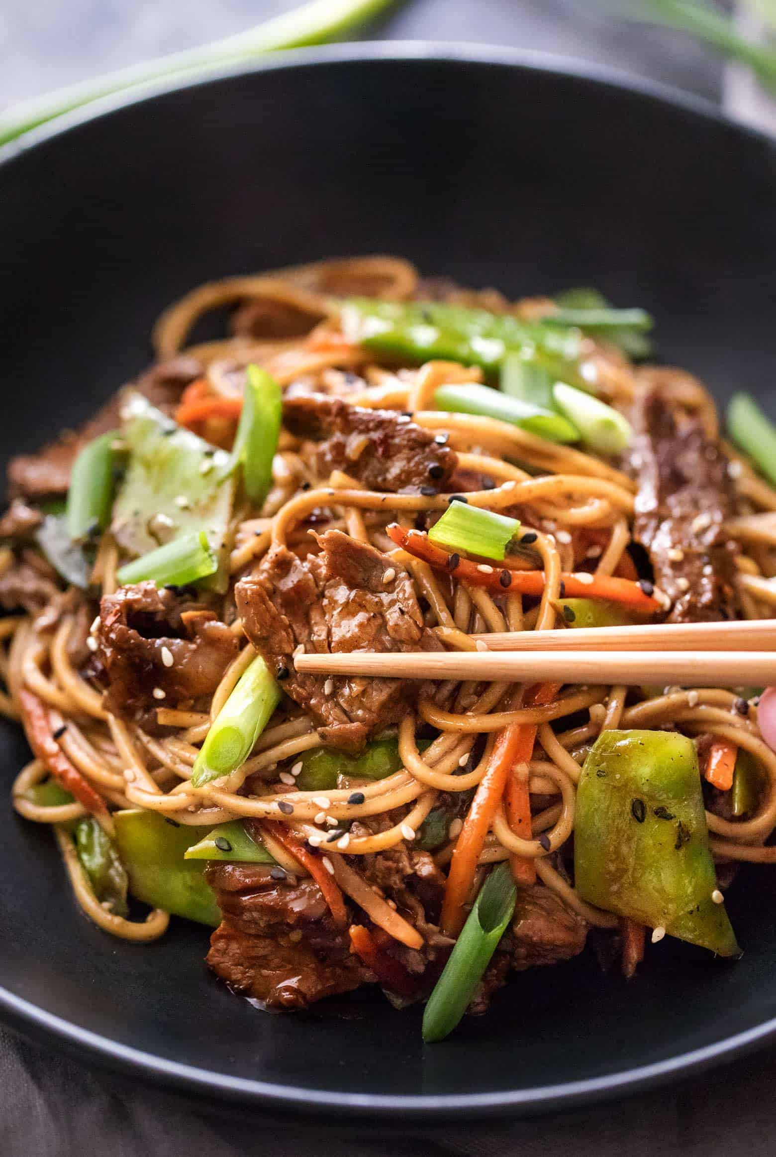 Beef Stir Fry With Rice Noodles
 Sesame Beef Stir Fry – Cafe Delites – Cravings Happen
