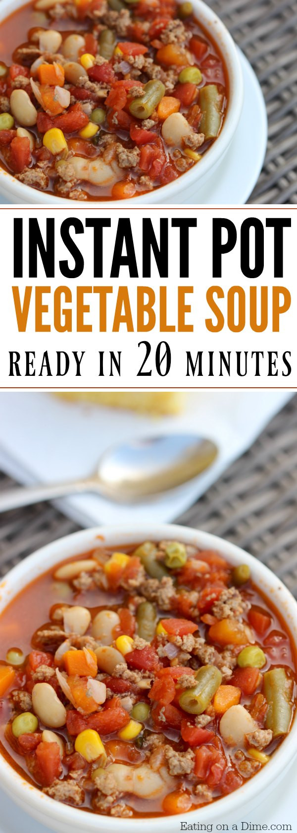 Beef Vegetable Soup Instant Pot
 Instant Pot Beef Ve able Soup Recipe Eating on a Dime