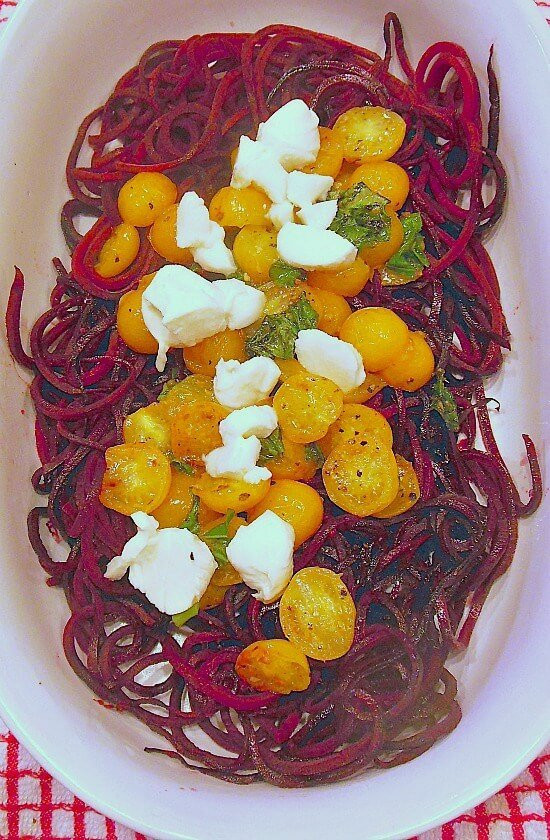 Beet Noodles Recipe
 Roasted Beet Noodles with Yellow Tomatoes Pasta the