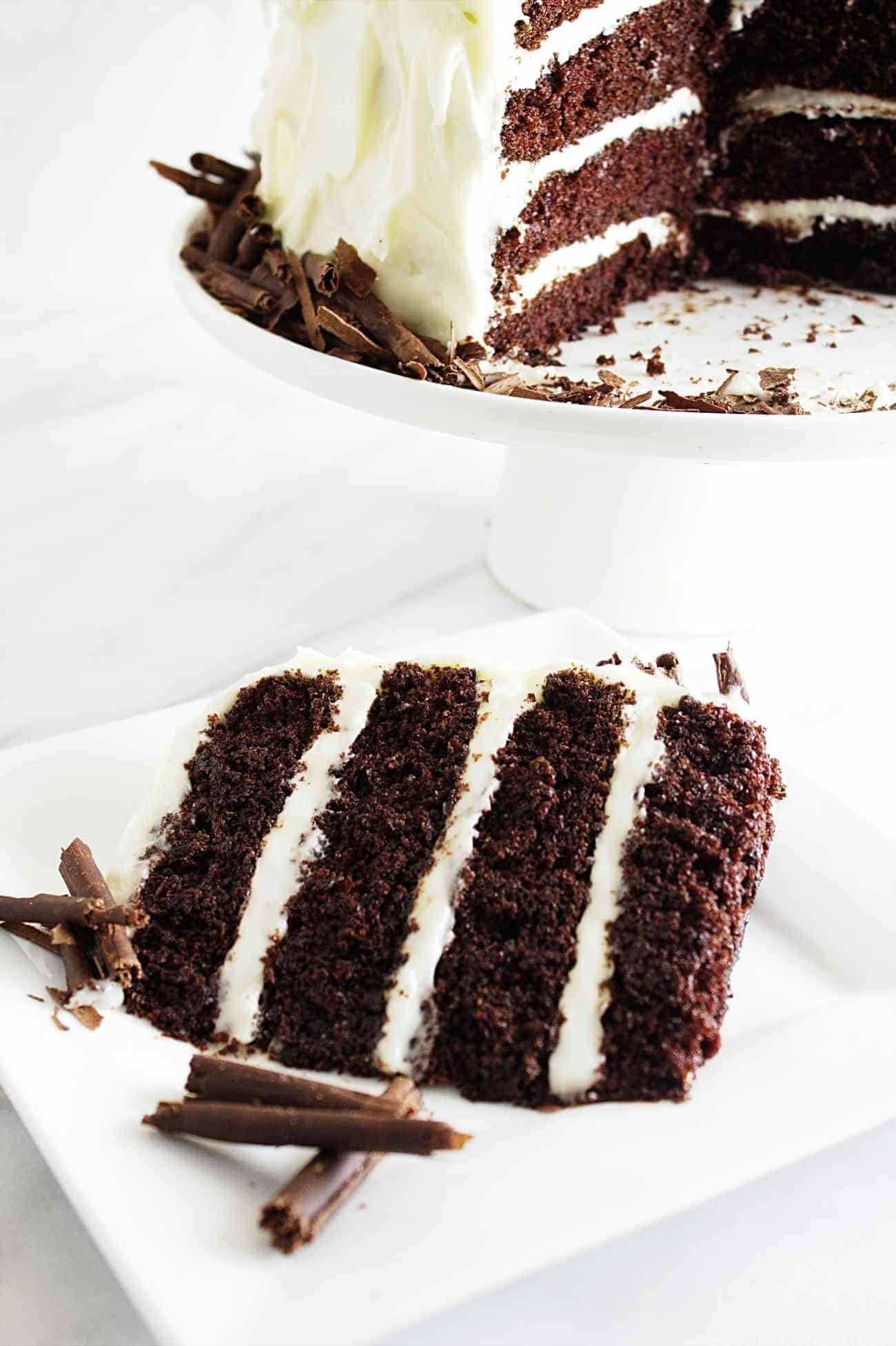 Best Frosting For Chocolate Cake
 Intense Chocolate Cake with Cream Cheese Frosting Savor