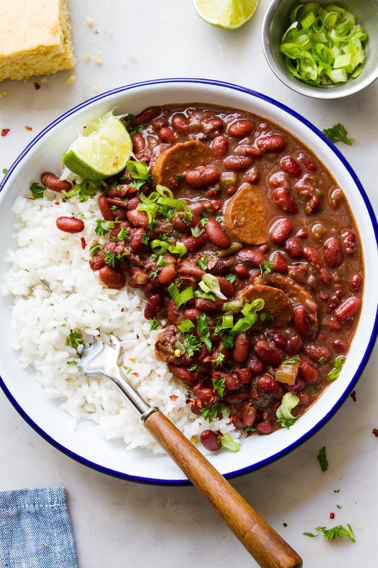Best Vegan Instant Pot Recipes
 Instant Pot Red Beans and Rice features red beans cooked