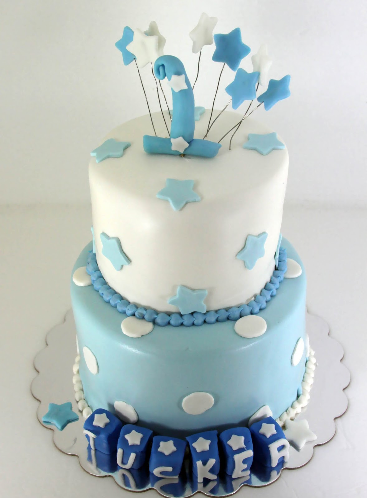 Birthday Cake For Baby Boy
 Tastefully Done Baby Boy Blue 1st Birthday Cake