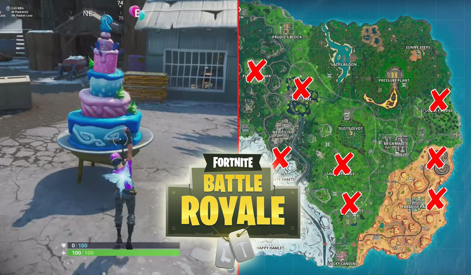 Birthday Cake Locations In Fortnite
 All Fortnite Birthday Cake Locations Game Life
