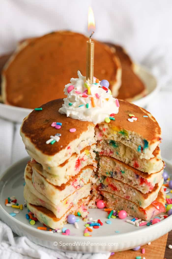 Birthday Cake Pancakes
 Birthday Cake Pancakes Festive & Fun 