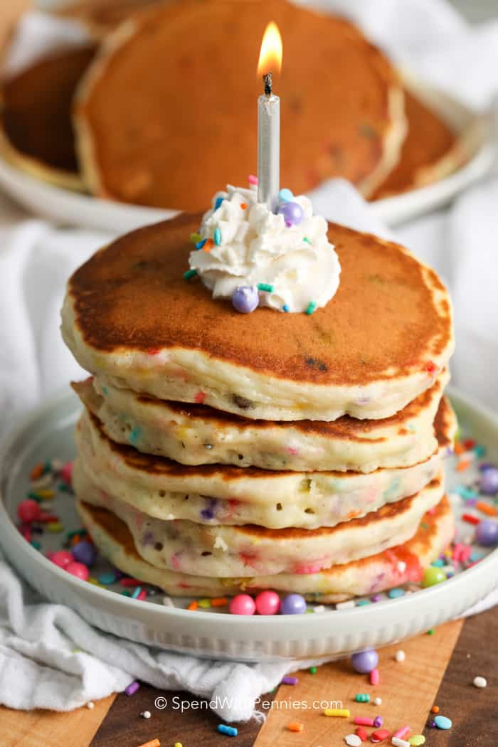 Birthday Cake Pancakes
 Birthday Cake Pancakes Festive & Fun  Spend With Pennies