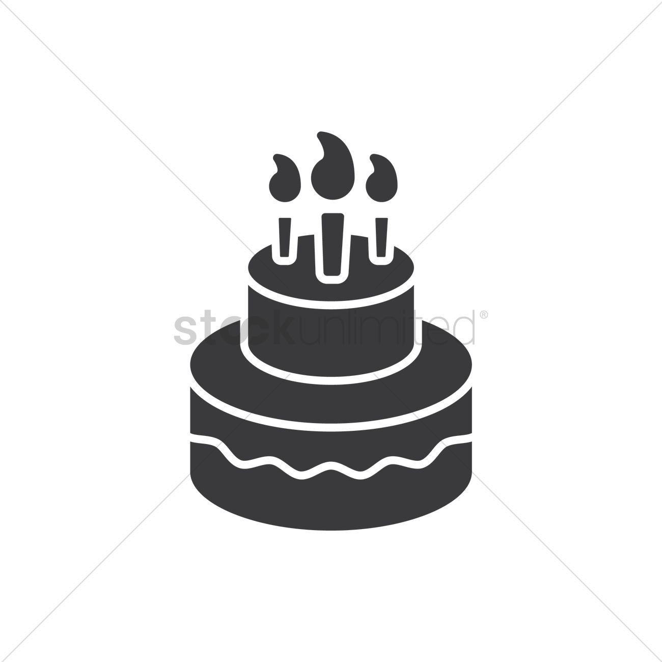 Birthday Cake Vector
 Birthday cake Vector Image