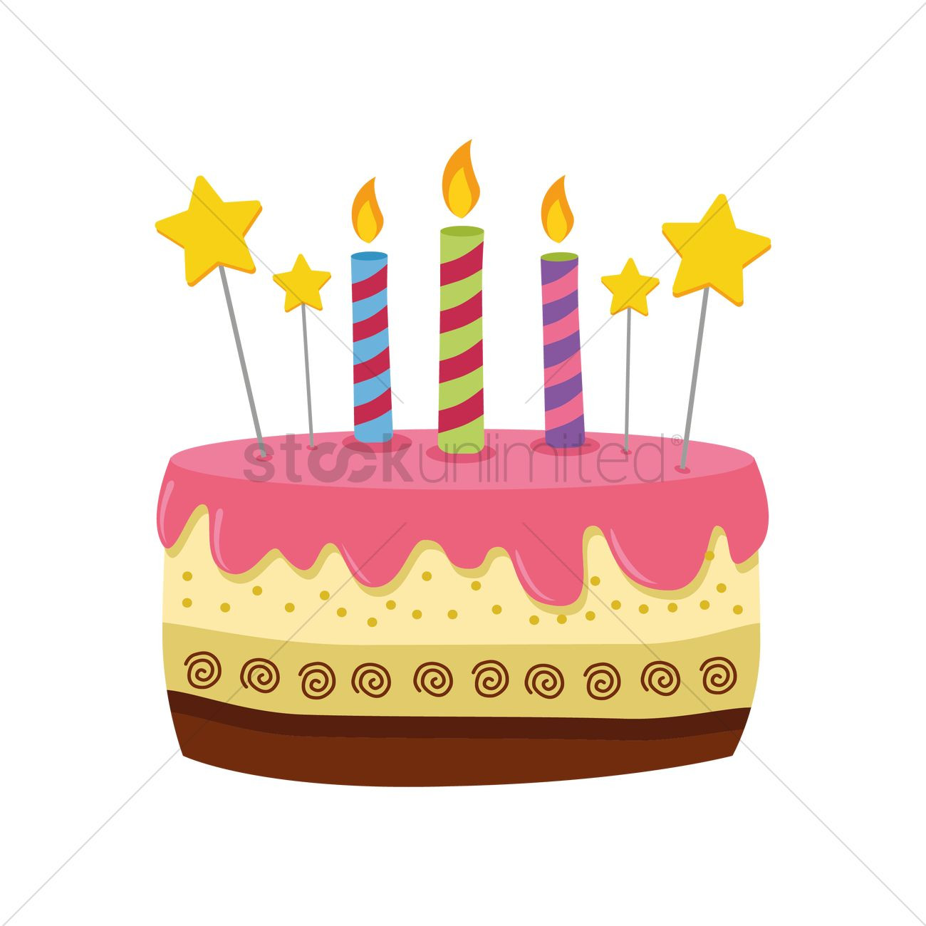Birthday Cake Vector
 Birthday cake Vector Image