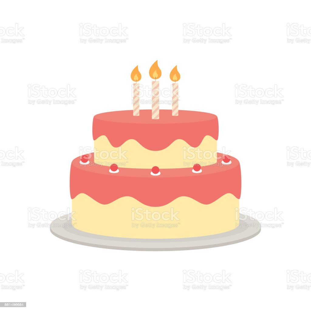 Birthday Cake Vector
 Birthday Cake Vector Isolated Illustration Stock