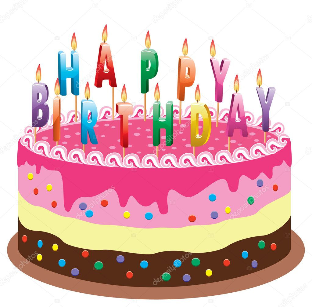 Birthday Cake Vector
 Vector birthday cake — Stock Vector © dmstudio