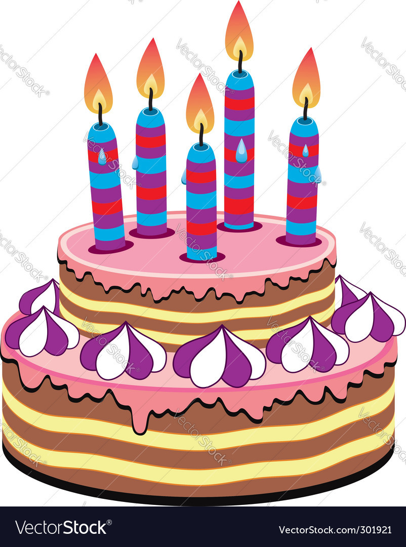 Birthday Cake Vector
 Birthday cake Royalty Free Vector Image VectorStock