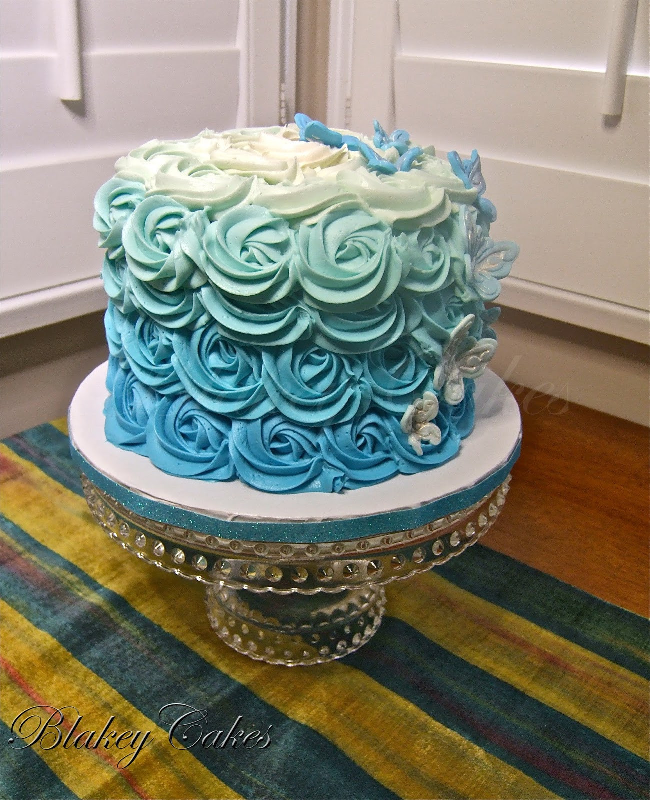 Blue Birthday Cake
 BlakeyCakes Cakes & Cupcakes Blue Ombre Cake