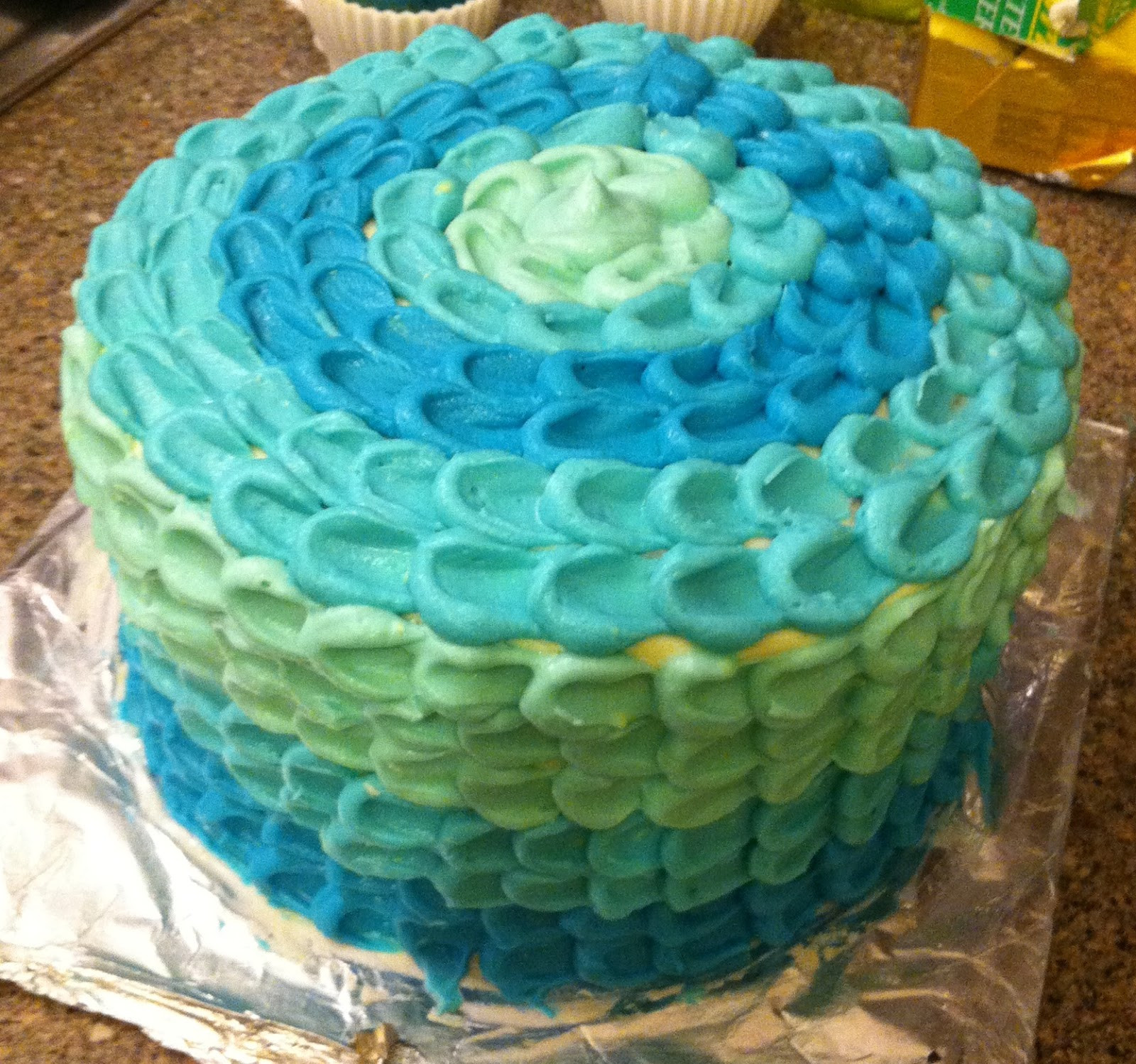 Blue Birthday Cake
 Molly Made Happy Birthday Too Blue