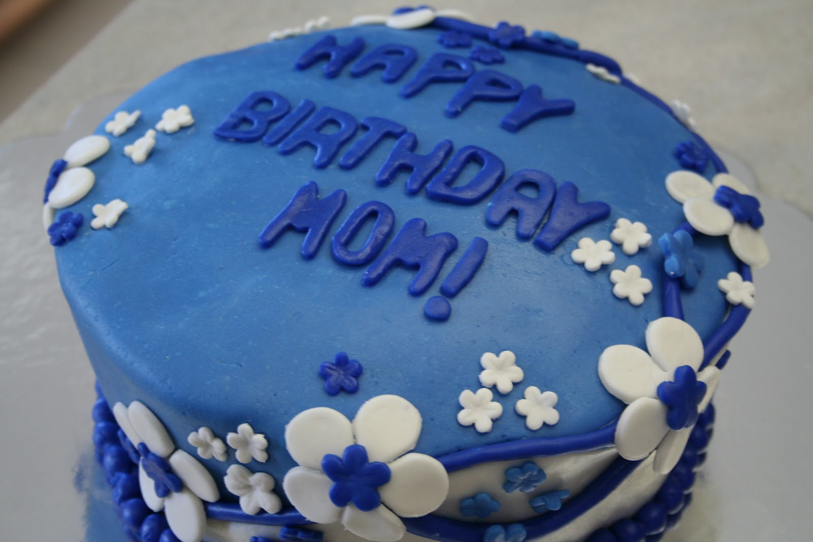 Blue Birthday Cake
 Pink Frosting Bakery Blue birthday cake