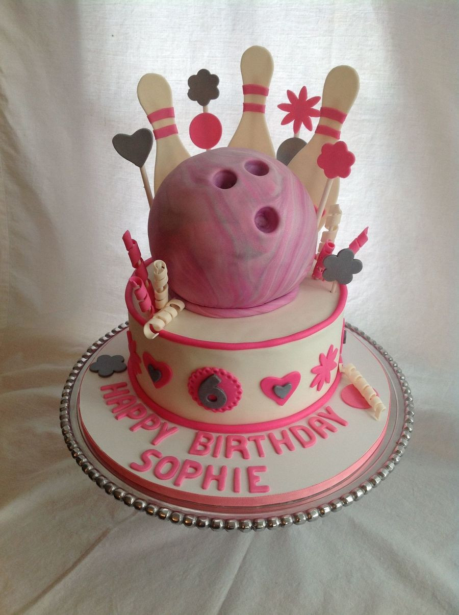 Bowling Birthday Cake
 Pink Bowling Cake CakeCentral