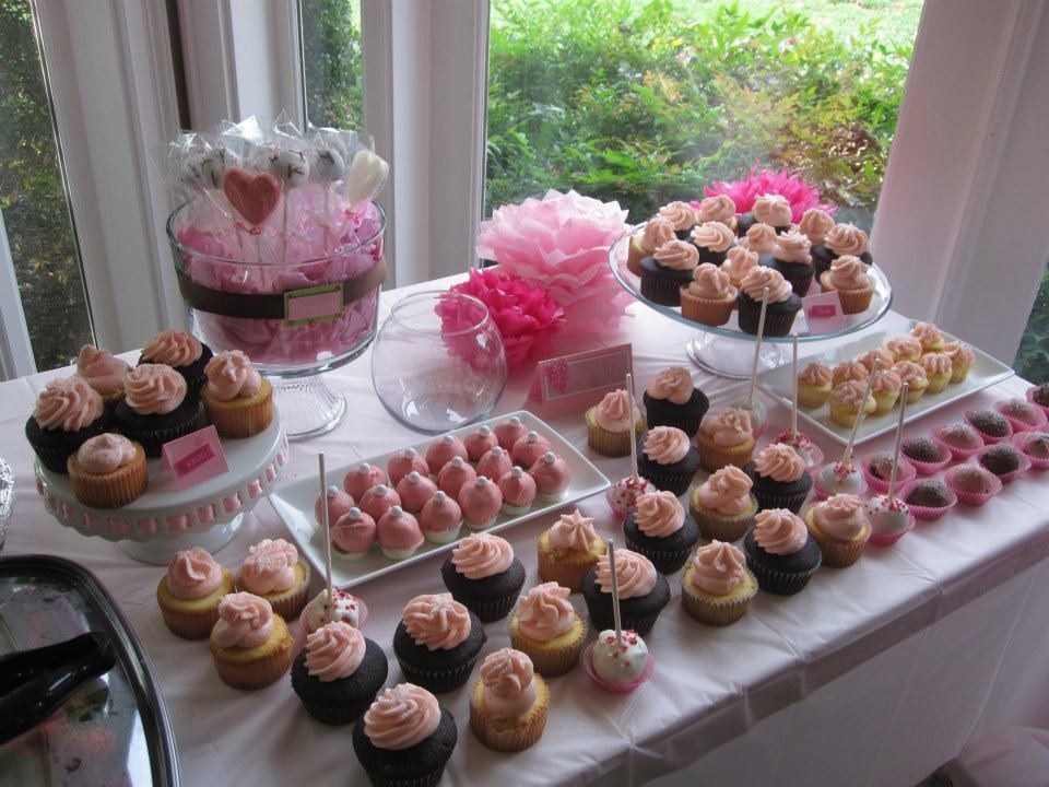 Bridal Shower Desserts
 All Pink Bridal Shower Dessert Table – Tin Cakes