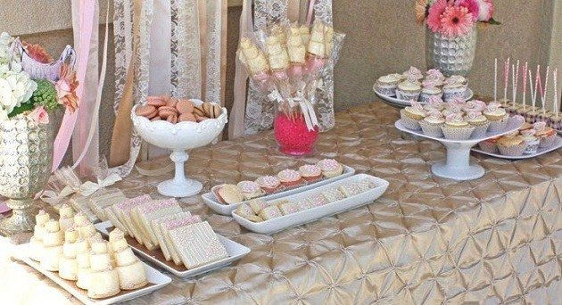 Bridal Shower Desserts
 Romantic Bridal Shower Dessert Table Guest Feature