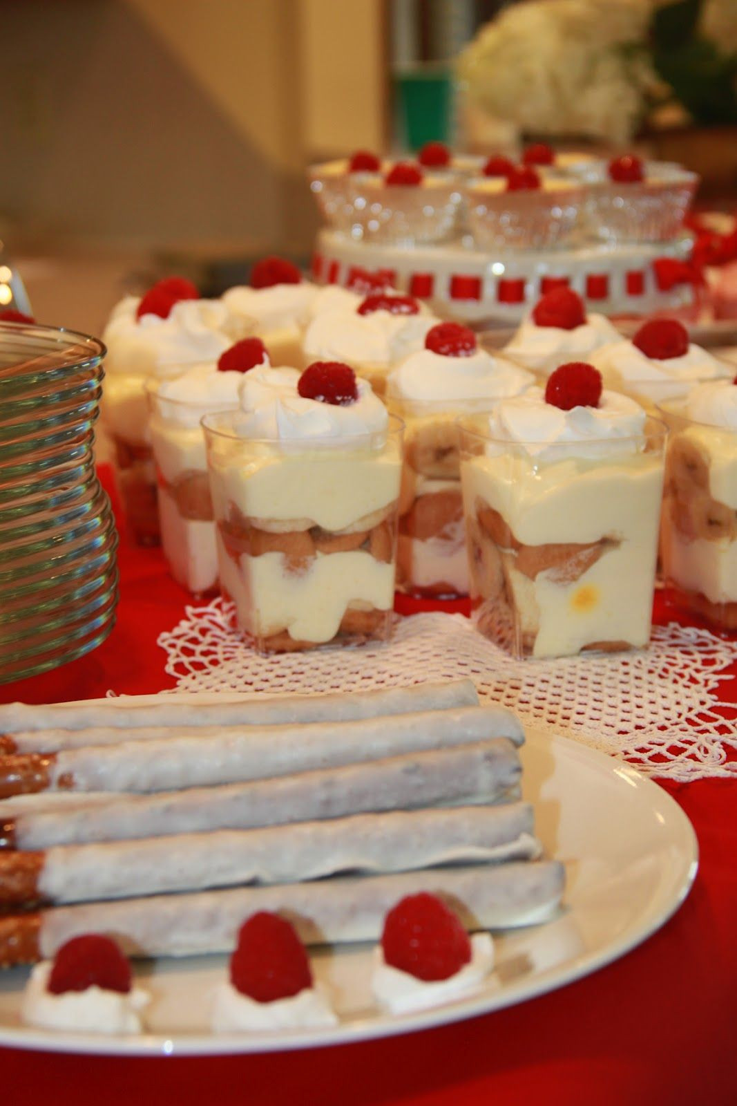 Bridal Shower Desserts
 Red and White Bridal Shower designed by Lucky Penny Events