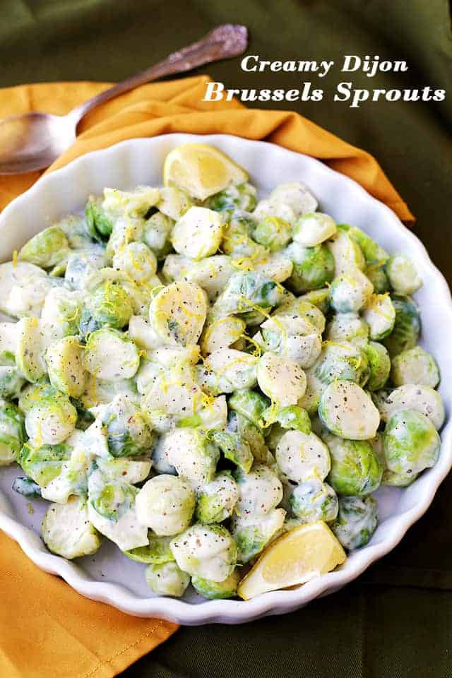 Brussels Sprouts Thanksgiving Side Dishes
 Creamy Dijon Brussels Sprouts Recipe