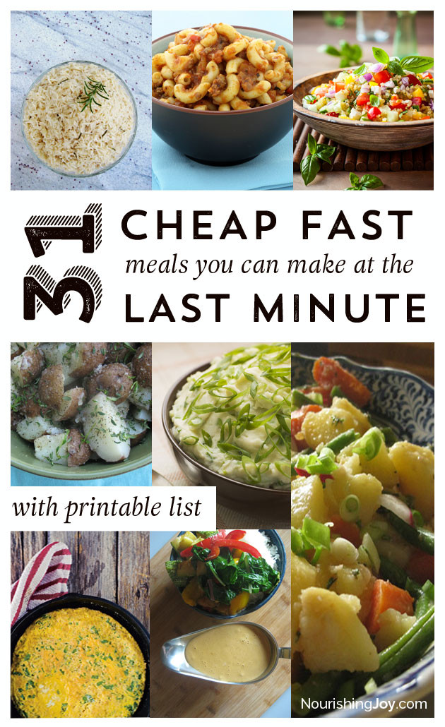 Budget Dinner Ideas
 31 Cheap Last Minute Real Food Dinner Ideas • Nourishing Joy