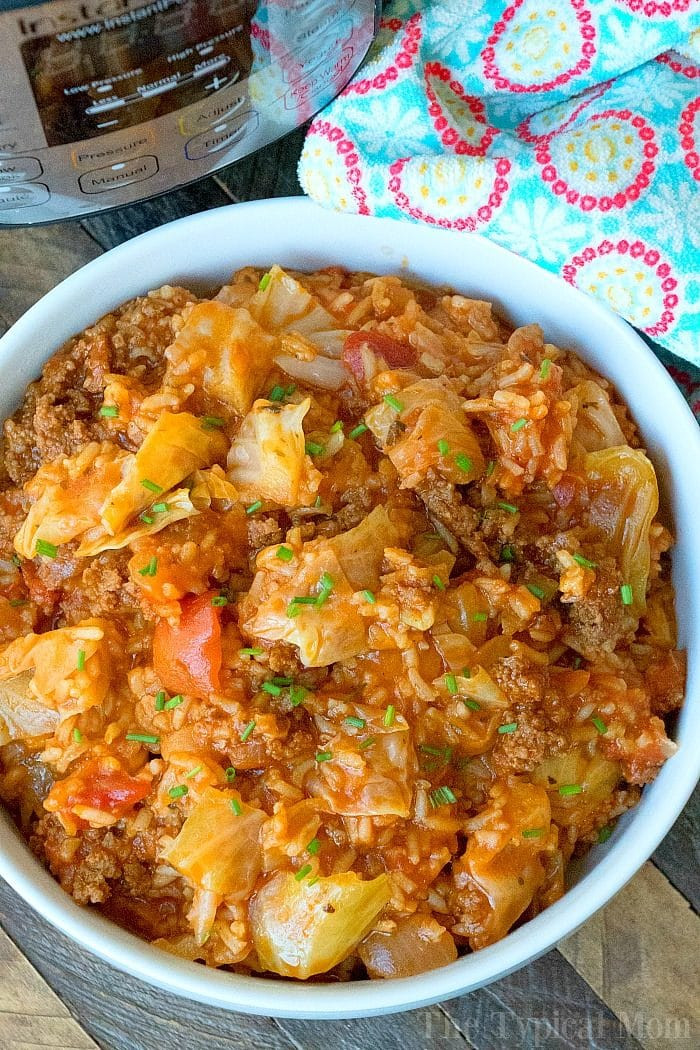 Cabbage In Instant Pot
 Instant Pot Stuffed Cabbage Casserole · The Typical Mom