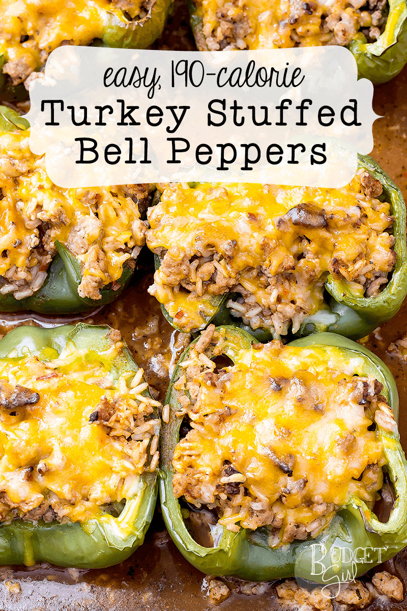 Calories In A Pound Of Ground Turkey
 Easy 190 Calorie Turkey Stuffed Peppers