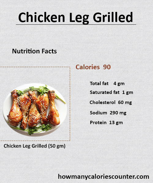 Calories In Fried Chicken Leg
 How Many Calories in a Chicken Leg Grilled How Many