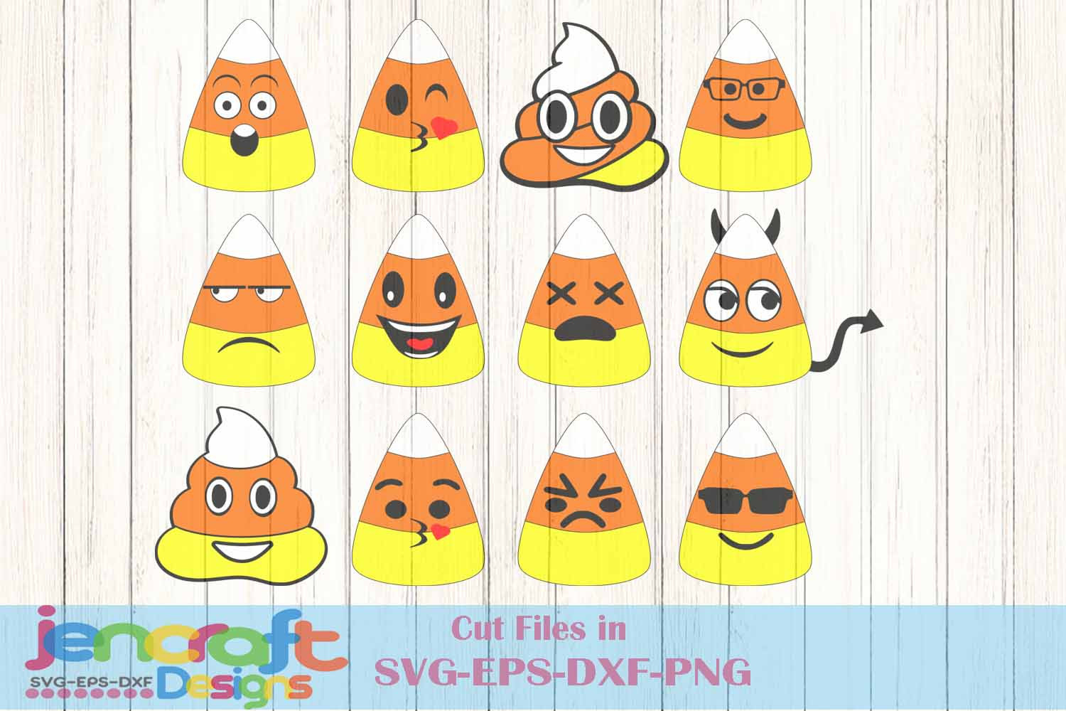 Candy Corn Emoji
 Halloween Candy Corn SVG Emoji Cute Kids Cut file Bundle
