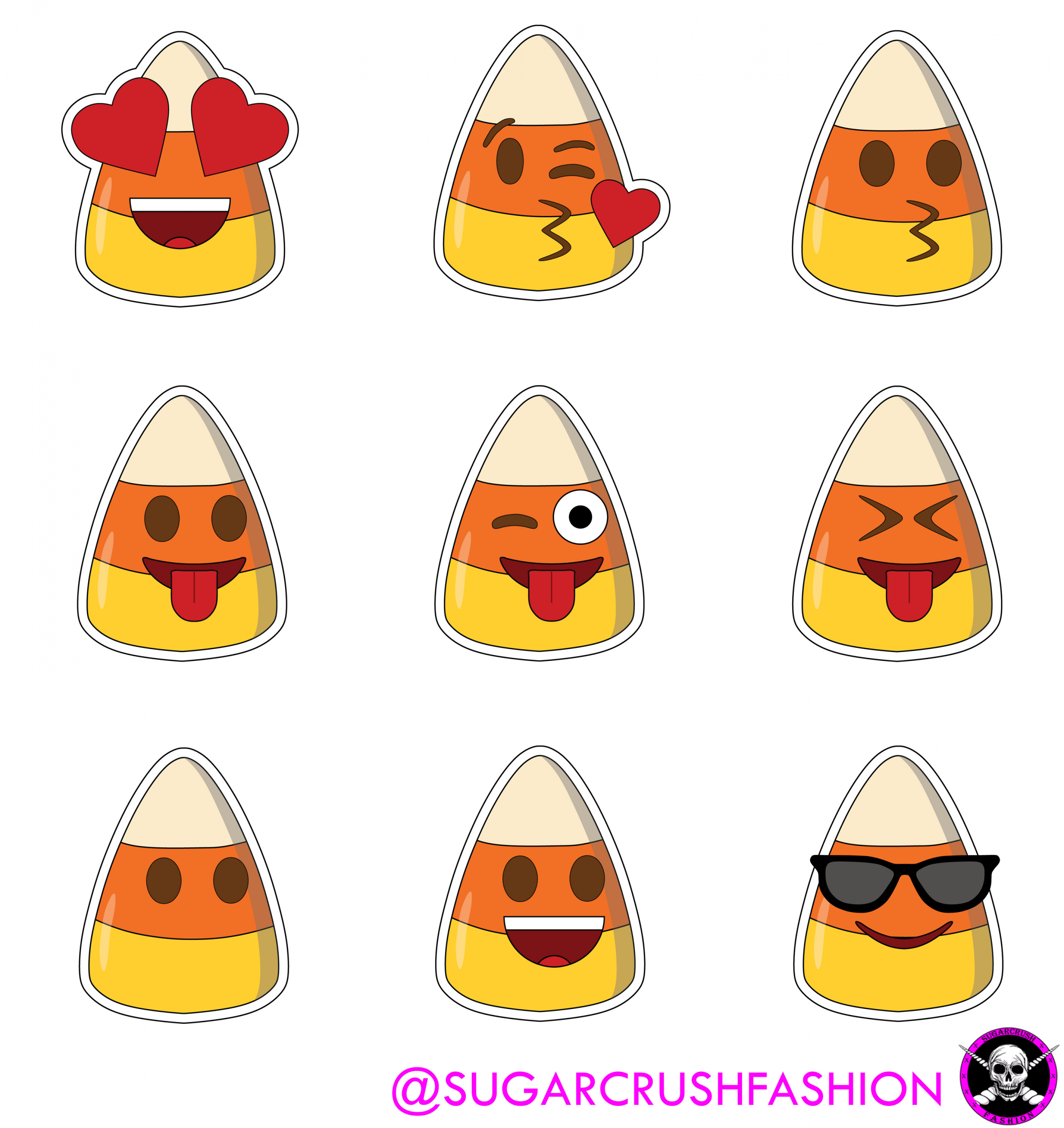 Candy Corn Emoji
 Halloween Candy Corn Emoji DIY Sticker Tutorial