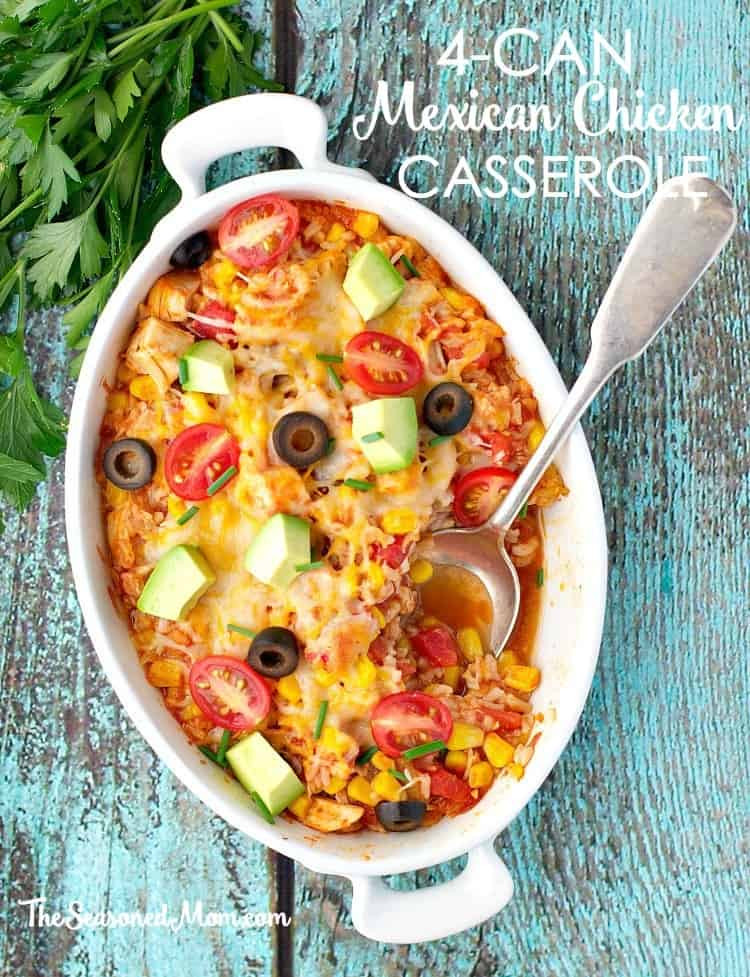 Canned Chicken Casserole Recipes
 4 Can Mexican Chicken Casserole The Seasoned Mom