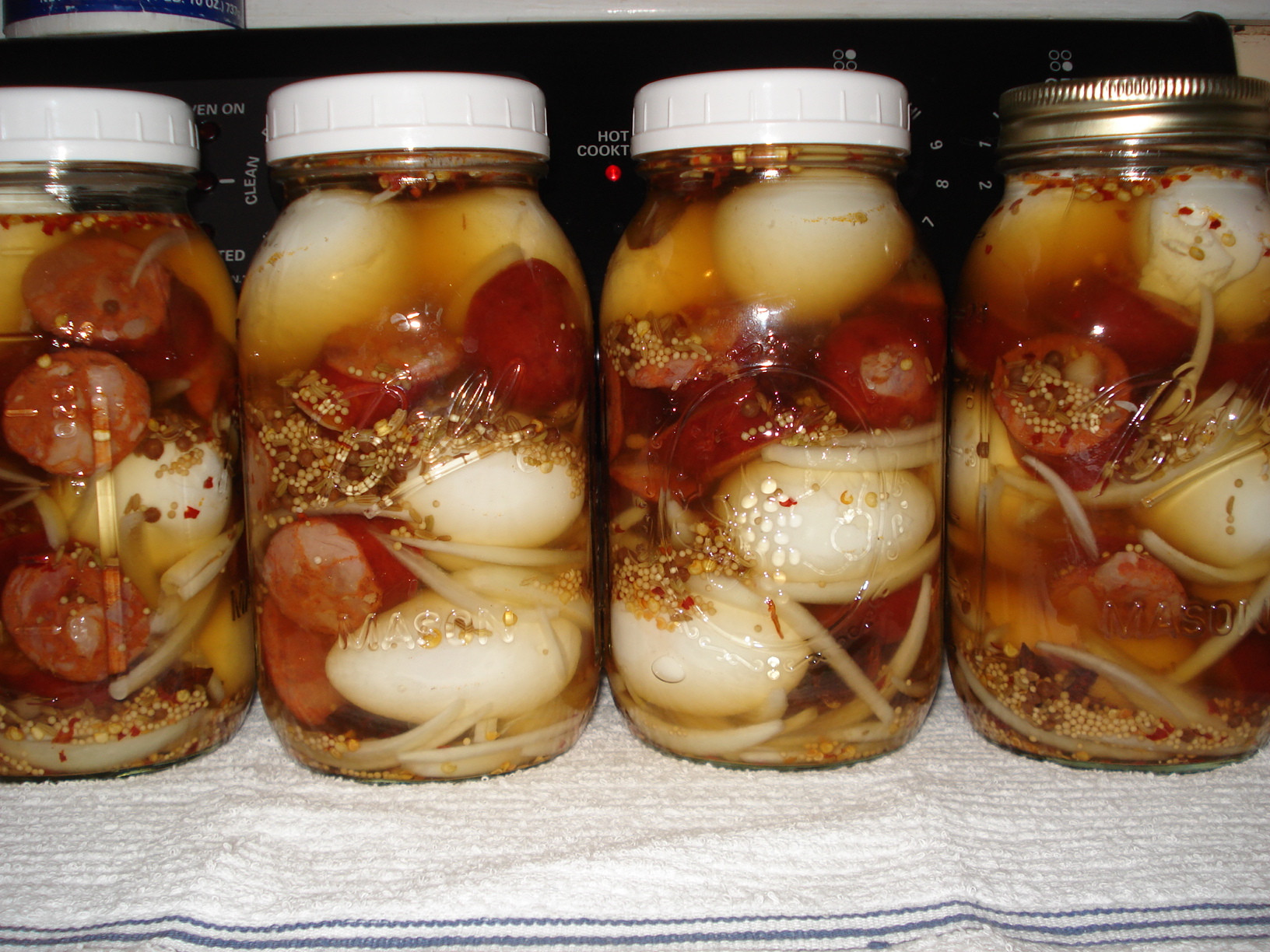 Canning Pickled Eggs
 Pickled Eggs & Sausage