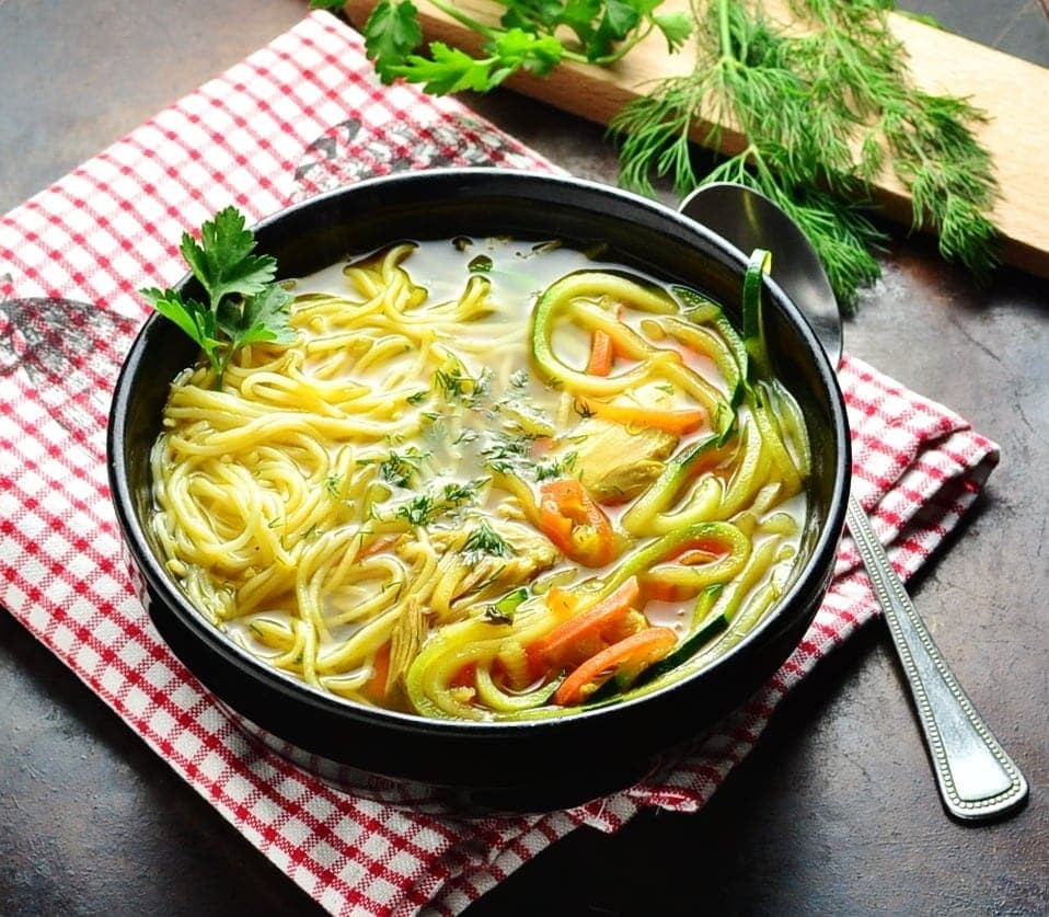 Carbs In Chicken Noodle soup New Low Carb Chicken Noodle soup with Spiralized Ve Ables